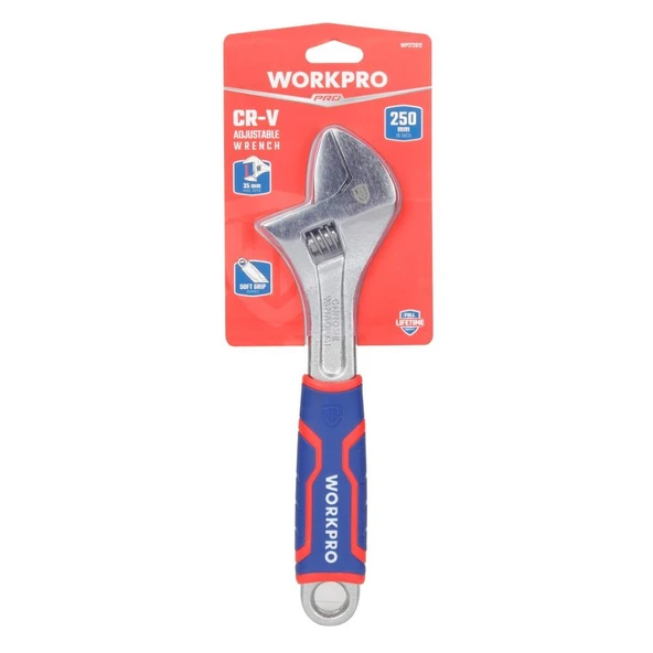 WORKPRO WP272012 250mm Cr-V Profesyonel Kurbağacık Anahtar - Resim 11