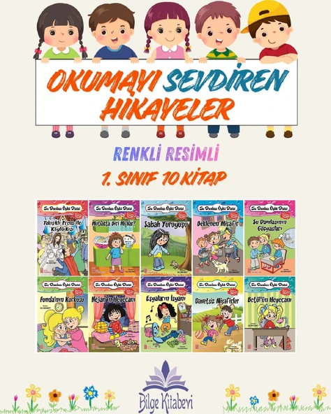 1. Sınıf Okumayı Sevdiren Renkli Resimli Hikayeler 13- 10 Kitap ürün görseli 1