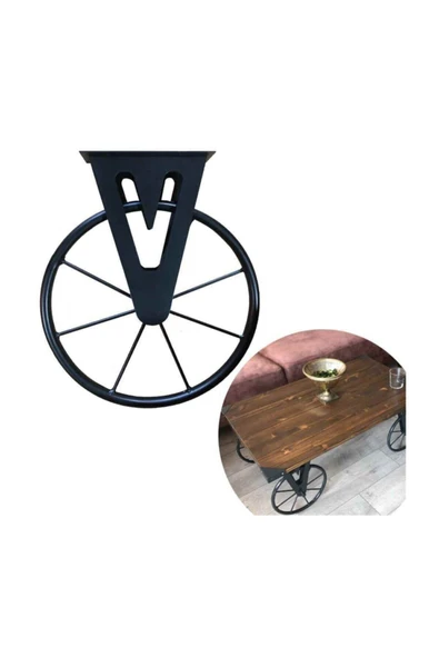 Retodesign 2 Adet Sehpa Ayağı.tekerlekli Orta Sehpa Ayağı 2 1120 - Resim 3