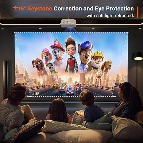 Voplls 1080P Full HD Destekli Taşınabilir Video Projektör HDMI USB AV - Resim 3