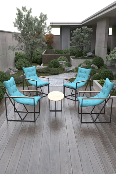 Retodesign Minderli Hamak Koltuk Mavi 4366 - Resim 4