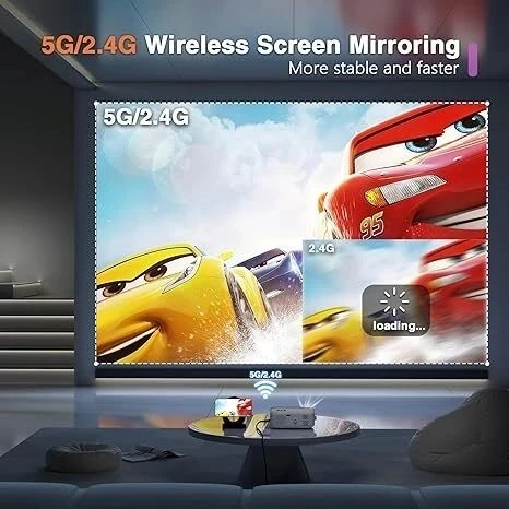 Voplls WiFi Bluetooth 1080P Full HD 12000L Video Projektör HDMI Usb AV - Resim 2