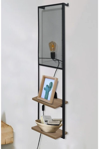 Retodesign Siyah Kitaplıklı Lambader - Resim 2