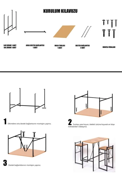 Retodesign Retohome Good 100/45 Bar Masası /yemek Masası Takımı 1651 - Resim 7