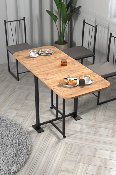 Retodesign EFES ÇAM KATLANIR MASA. MUTFAK MASASI, YEMEK MASASI, ürün görseli