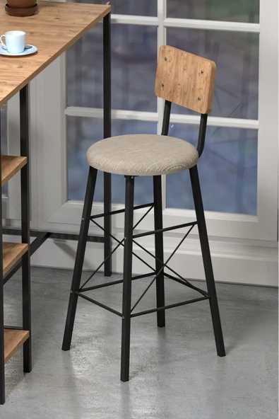 Retodesign İMAJ BAR SANDALYE MİNDERLİ BEYAZ 3652 - Resim 3