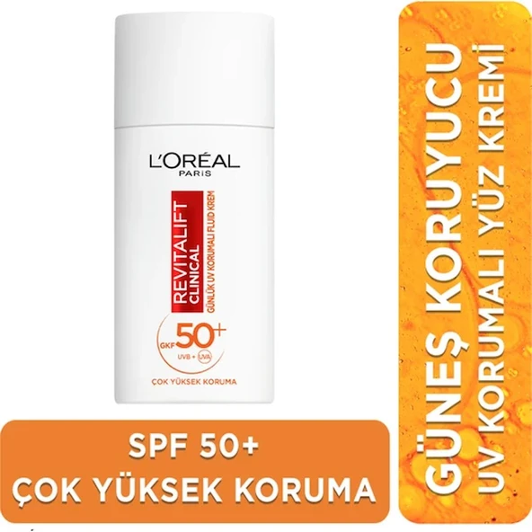 L'Oréal Paris Revitalift Clinical SPF 50+ Günlük Yüksek UV Korumalı Yüz Güneş Kremi 50 ml ürün görseli