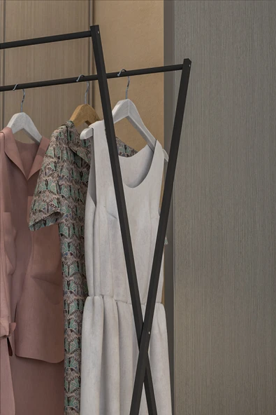 Retodesign X Katlanır Ayaklı Askı , Elbise Askısı , Portmanto Askılık 1810 - Resim 3