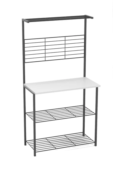 Retodesign Beyaz Mutfak Bangosu .mutfak Masası. Mutfak Rafı .kahve Köşesi Masası 1870 - Resim 4