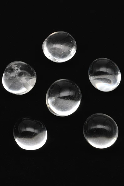 Kristal Kuvars Doğal Taş Tamburlanmış Parça - Tımbıl - TMB-0151 - Resim 2