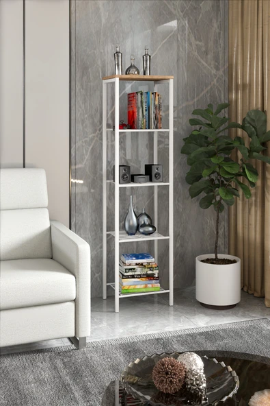 Retodesign RETODESİGN BEYAZ 40 CM ÇOK AMAÇLI RAF, MUTFAK RAFI , BANYO DÜZENLEYİCİ RAF 1893B ürün görseli