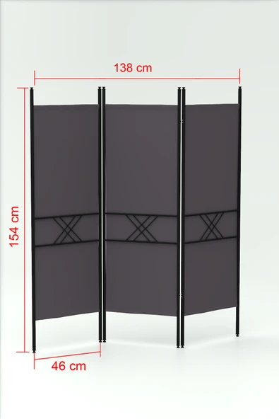 Retodesign RETODESİGN 3 KANATLI PARAVAN 1443 - Resim 6