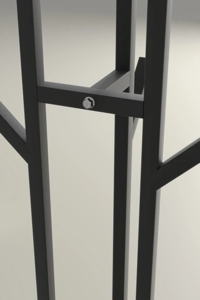 Retodesign 9 Kancalı Metal Elbise Askısı, Portmanto Askısı, Antre Ayaklı Askı 5101 - Resim 2