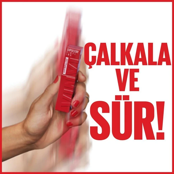 Maybelline New York Super Stay Vinyl Ink Uzun Süre Kalıcı Likit Parlak Ruj 15 Peachy - Resim 2