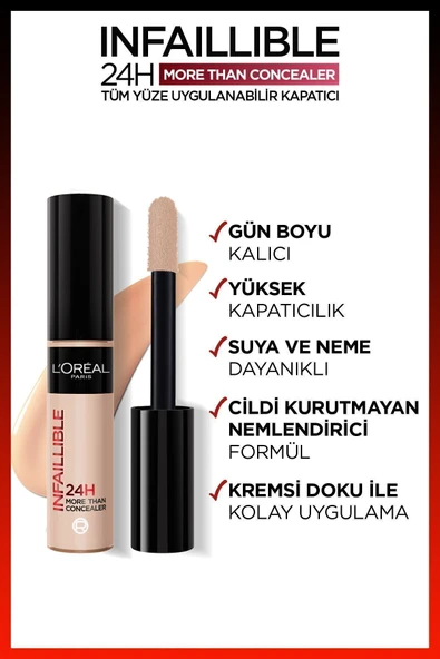 Infaillible Tüm Yüze Uygulanabilir Kapatıcı 322 Ivory Concealer - Resim 2