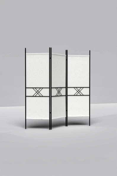 Retodesign BEYAZ 3 KANAT PARAVAN 1443B ürün görseli