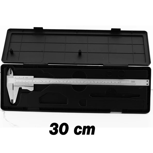 (0.05 Hassasiyet) 300 mm Kilitli Mekanik Kumpas Monoblok Metal Gövde İç Dış Derinlik Ölçüm Aleti - Resim 5