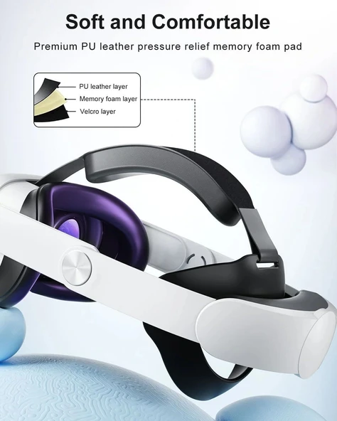 Hatalkin Kafa Bandı ve 10000mAh Pil  - Quest 3S İçin (Sadece Aksesuar) - Resim 2