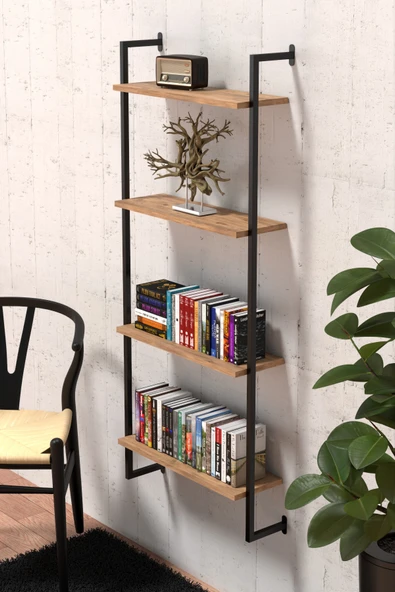 Retodesign Duvara Monte 4 Katlı Raf , Duvar Rafı - Kitaplık 2602 - Resim 3