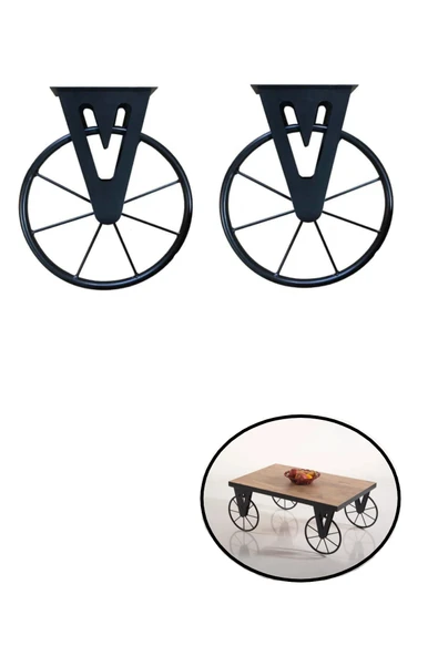 Retodesign 2 Adet Sehpa Ayağı.tekerlekli Orta Sehpa Ayağı 2 1120 ürün görseli