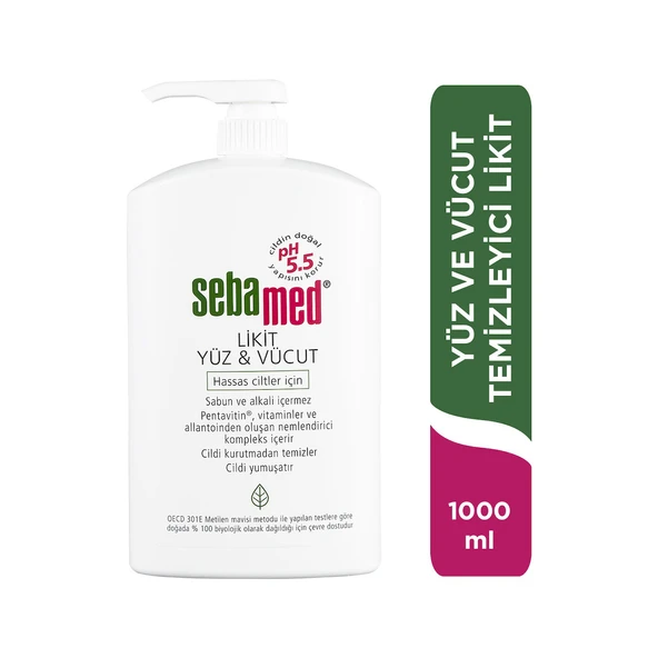 Sebamed Yüz ve Vücut Temizleyici Likit 1000ML (3 Lü Set) - Resim 4