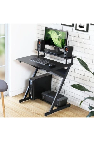 RETODİZAYN Modern Çalışma Ve Oyun Masası Siyah Gaming Masa 5008 ürün görseli