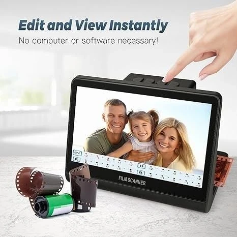 Jerbiaby 7 inç LCD Ekranlı 48 MP Film ve Slayt Tarayıcı 16GB - Resim 4