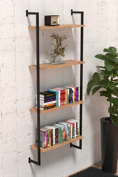 Retodesign Duvara Monte 4 Katlı Raf , Duvar Rafı - Kitaplık 2602 - Resim 2