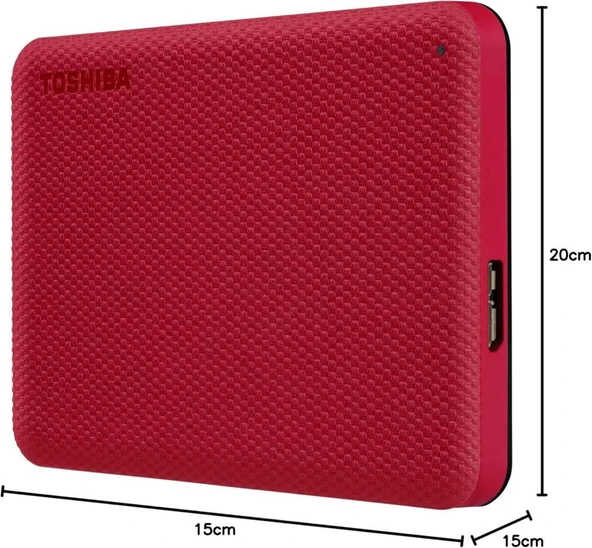 Toshiba Canvio Advance HDTCA10ER3AA Kırmızı USB 3.2 2.5" 1 TB Harici Harddisk Outlet - Resim 3