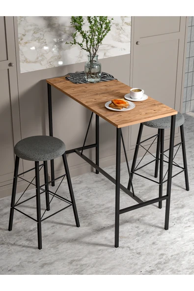 Retodesign RETODESİGN YUVARLAK TABURELİ BAR TAKIMI 3651A ürün görseli