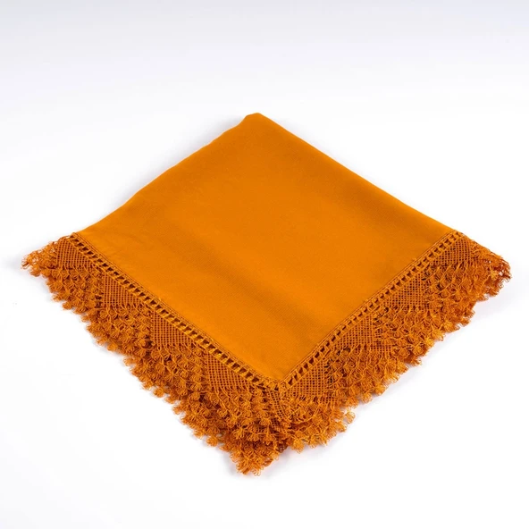 İğne Oyalı Şal (Namaz Örtüsü, 144x68 cm. Gold) ürün görseli 1