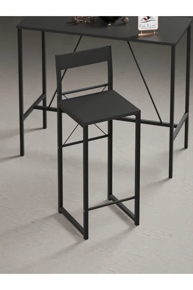 Retodesign RETODESİGN SİYAH GOOD BAR MASA TAKIMI - Resim 3