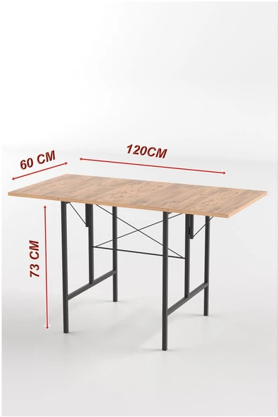 Retodesign RETODESİGN YILDIZ KATLANIR MUTFAK MASASI . KATLANIR MASA 1625 - Resim 5