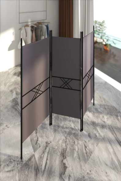 Retodesign RETODESİGN 3 KANATLI PARAVAN 1443 - Resim 4