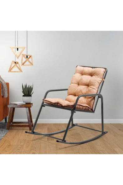 RETODİZAYN Minderli Sallanan Sandalye 1086 ürün görseli