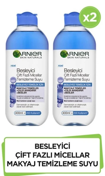 Garnier Micellar Besleyici Çift Fazlı Temizleme Suyu 400 ml x 2 Adet ürün görseli