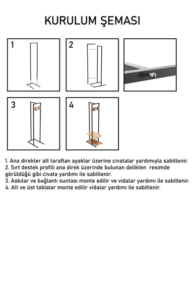 Retodesign Raflı Elbise Askısı Minik Portmanto - Resim 8
