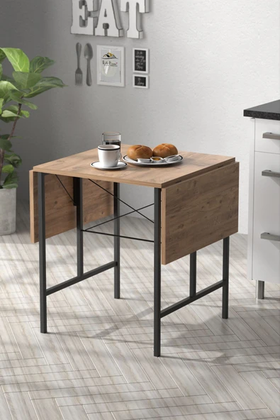 Retodesign RETODESİGN YILDIZ KATLANIR MUTFAK MASASI . KATLANIR MASA 1625 - Resim 2