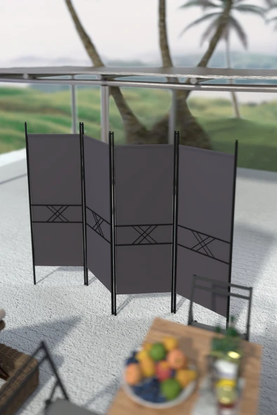 Retodesign RETODESİGN 4 KANATLI PARAVAN 1444 - Resim 4