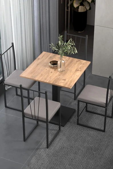 Retodesign KLAS 70/70 ÇAM KARE MUTFAK MASASI,YEMEK MASASI. BİSTRO MASA 1691 - Resim 2