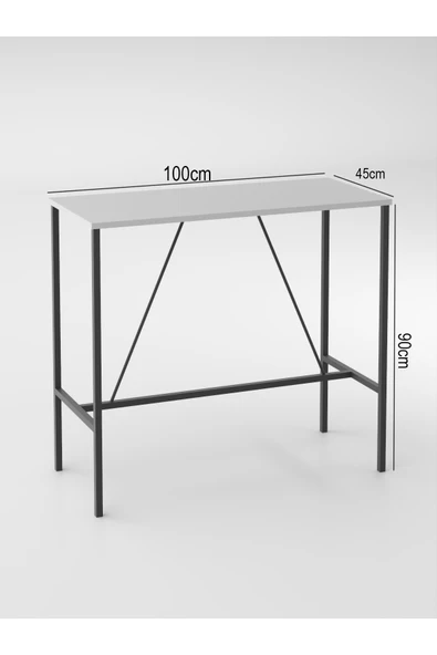 Retodesign RETODESİGN BEYAZ BAR MUTFAK MASASI / YEMEK MASASI 1058B ürün görseli