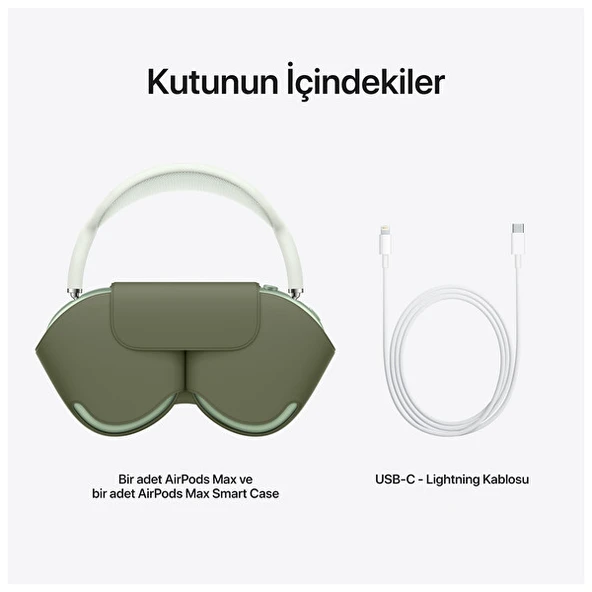 AirPods Max Yeşil Kablosuz Kulaklık MGYN3TU/A - Resim 4
