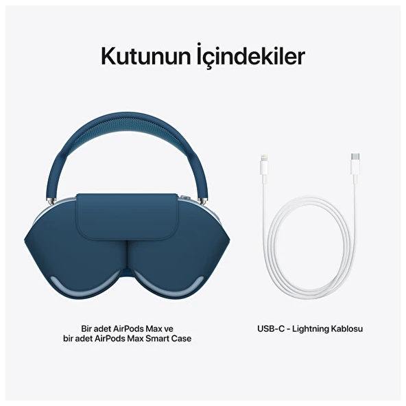 AirPods Max Bluetooth Kulaküstü Kulaklık GRİ - Resim 4