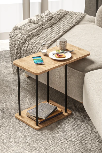 Retodesign ÇAM DİKDÖRTGEN YAN SEHPA 1614 - Resim 5