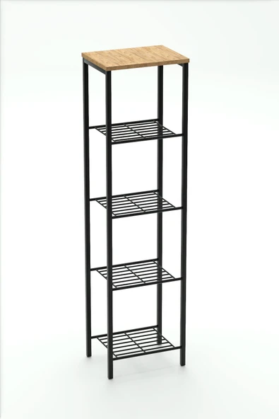 Retodesign RETODESİGN SİYAH 40 CM.ÇOK AMAÇLI RAF, MUTFAK RAFI , BANYO DÜZENLEYİCİ RAF 1893S - Resim 5