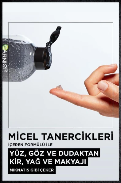 Garnier Micellar Kömür Kusursuz Makyaj Temizleyici Jel 400 ml - Resim 3