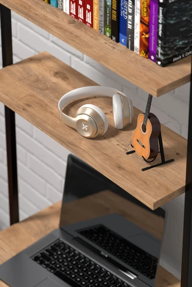 Retodesign Duvara Monte 2 Katlı Raflı Çalışma Masası , Duvar Rafı - Kitaplık 2601 - Resim 3