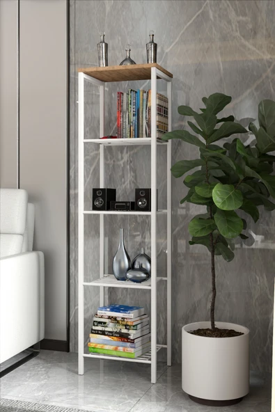 Retodesign RETODESİGN BEYAZ 40 CM ÇOK AMAÇLI RAF, MUTFAK RAFI , BANYO DÜZENLEYİCİ RAF 1893B - Resim 3