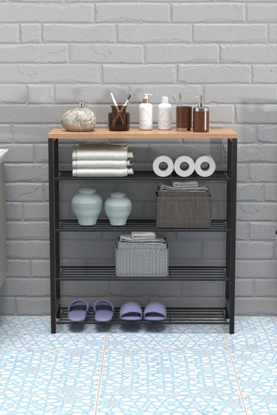 Retodesign 5 Katlı Ayakkabılık- Banyo Rafı -çok Amaçlı Raf 1890 - Resim 2
