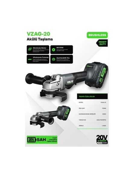 Vzag-20 Akülü Taşlama ürün görseli